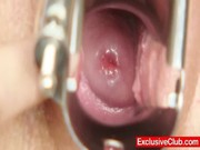Hot babe Nikki pussy pumped during gyno exam