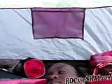 SEXY BLACK AMATEUR COUPLE FUCKING IN TENT