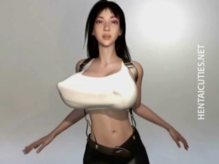 Busty 3D anime babe gets fucked hard