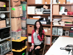 Hot Brunette Gets Fucked By A Guard