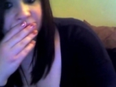 Cute chubby teen smoking and showing on webcam