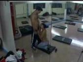 Asian couple in gym