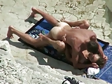 Amateur couple sex on beach
