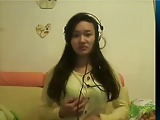 Chinese girl plays on cam